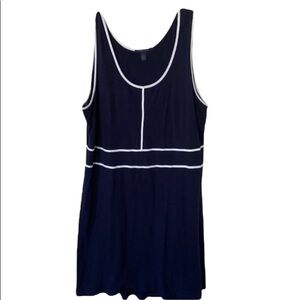 Tommy Hilfiger navy cotton dress with white trim L